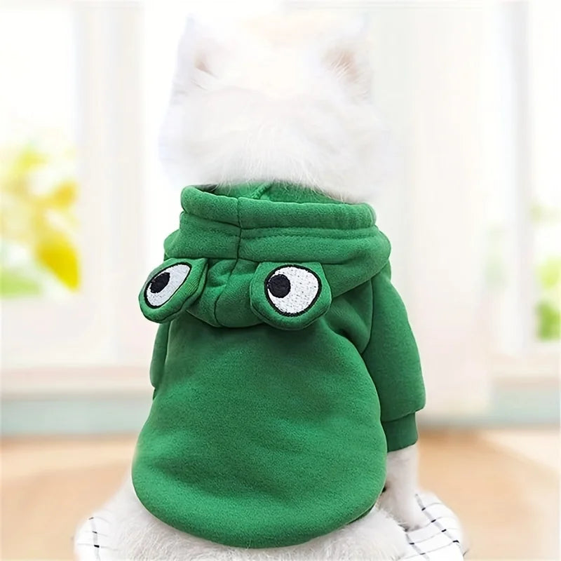 Adorable Frog Dog Sweater Dog Coats  Pet Clothes Pet Hooded