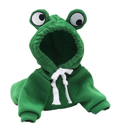 Adorable Frog Dog Sweater Dog Coats  Pet Clothes Pet Hooded