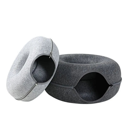 Cat Bed Interactive Tunnel Pet Felt Indoor Toys Cats House Kitten