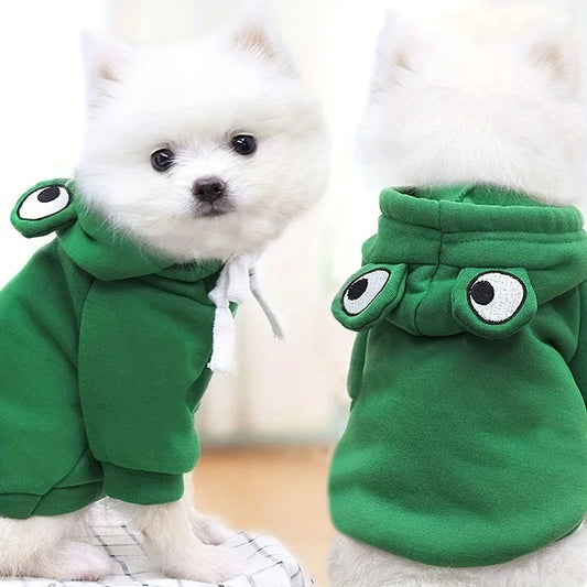 Adorable Frog Dog Sweater Dog Coats  Pet Clothes Pet Hooded