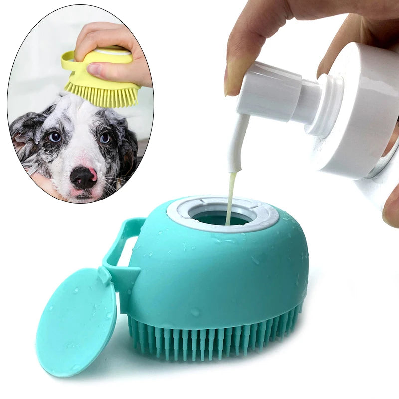 Bathroom  Puppy Big Dog Cat Bath Massage Gloves Brush Soft