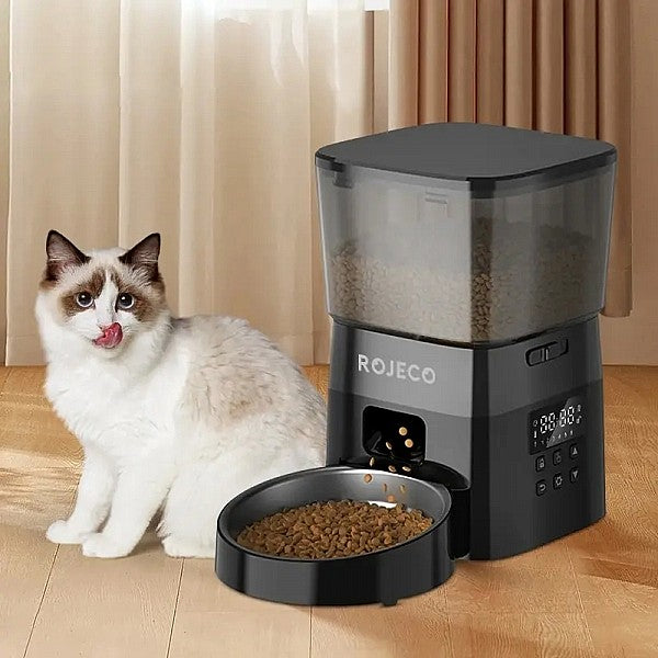 Automatic Pet Feeder Button Version Auto Cat Food Dispenser